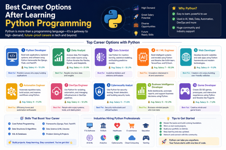 Python career opportunities in AI, Machine Learning, Data Science, and software development