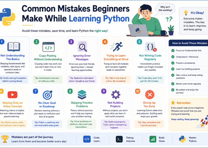 Python beginner mistakes students make while learning programming and software development