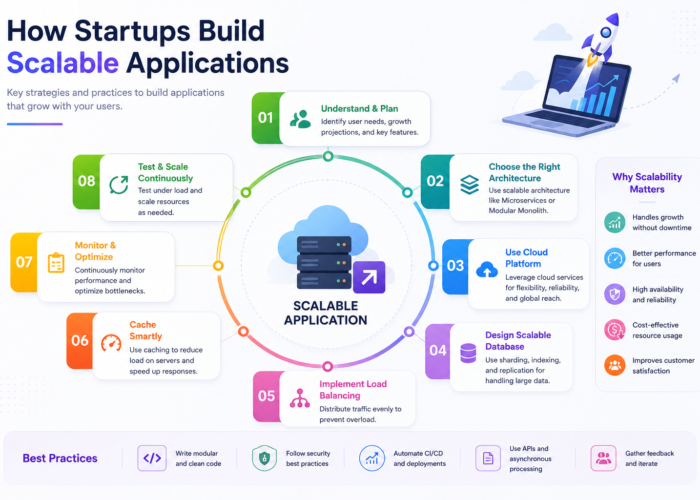 Scalable application development using cloud computing, APIs, databases, DevOps, and scalable architectures