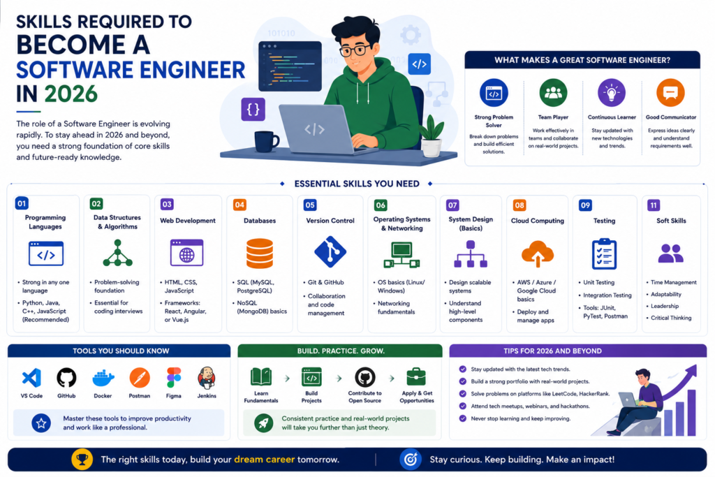 Future software engineer learning programming, cloud computing, AI, DevOps, and modern software development skills