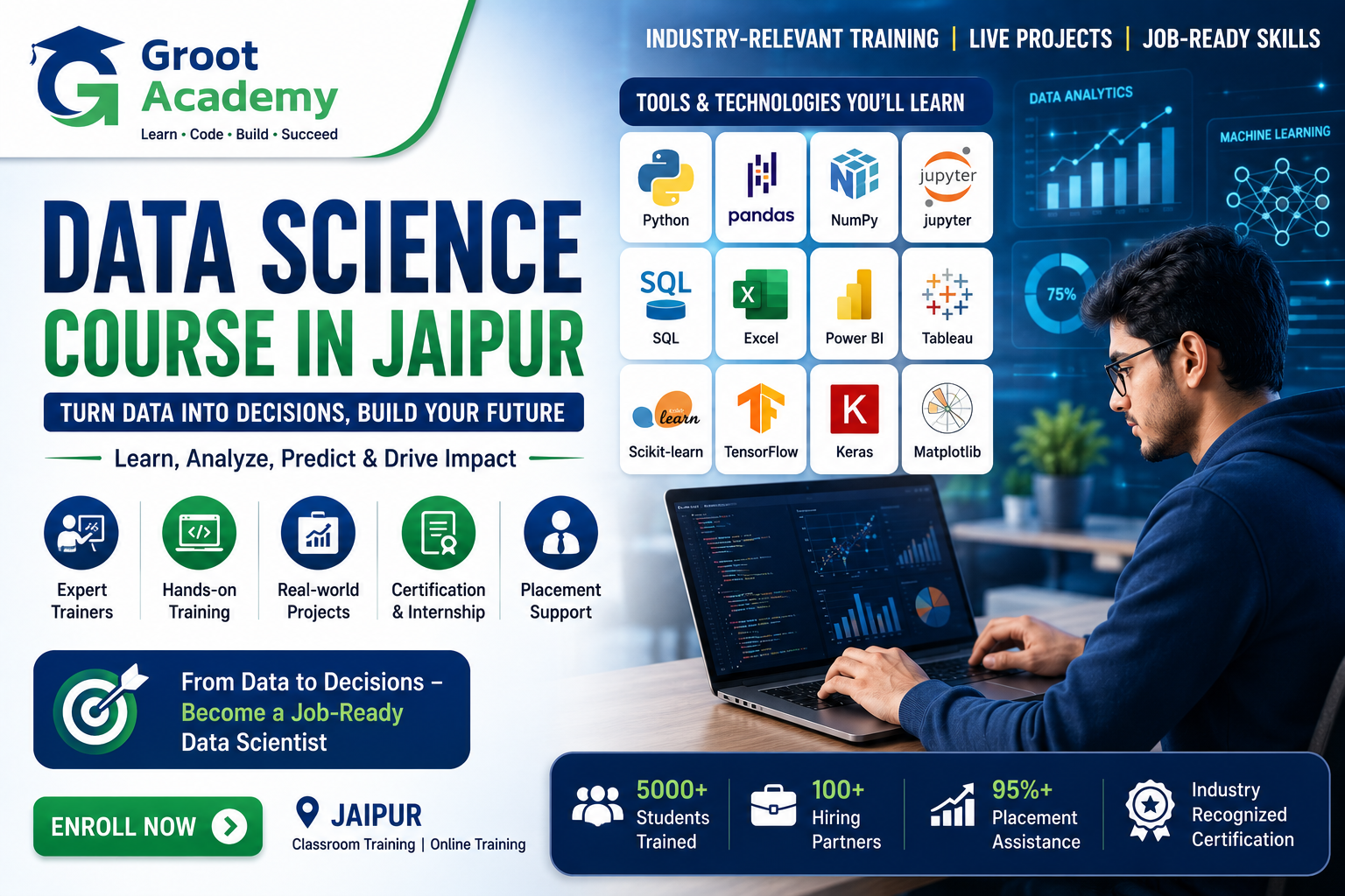 Data Science with Python course at Groot Academy Jaipur
