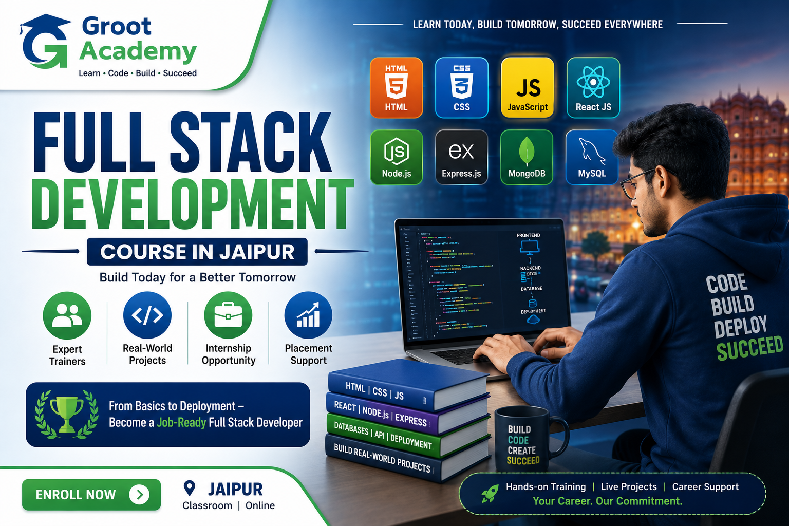 Full Stack Web Development course at Groot Academy Jaipur
