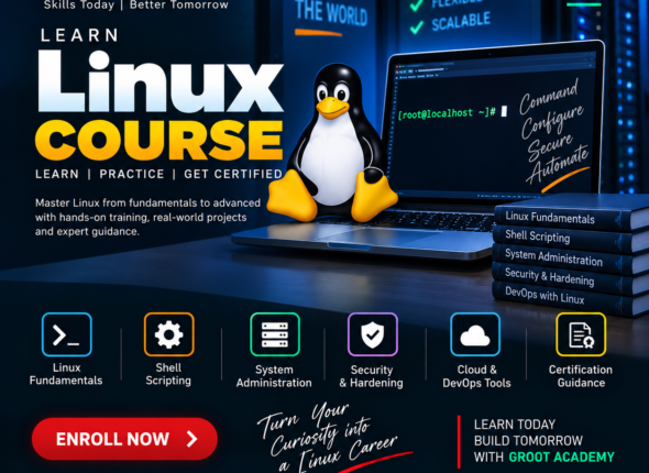 Linux Course in Jaipur – Linux Administration, Shell Scripting and DevOps Training at Groot Academy