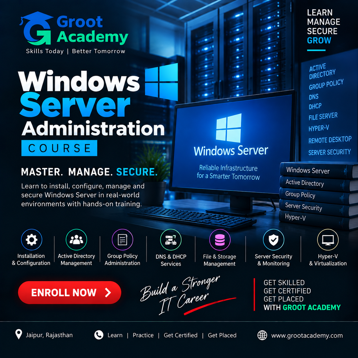 Windows Server Administration course at Groot Academy